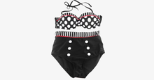 Load image into Gallery viewer, Retro Pin-Up High-Waisted Swimsuit - 4 Styles