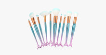 Load image into Gallery viewer, Blue Mermaid Brush Set with FREE Contour Brush - FREE SHIP DEALS