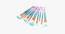 Load image into Gallery viewer, Blue Mermaid Brush Set with FREE Contour Brush - FREE SHIP DEALS