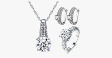 Load image into Gallery viewer, Cubic Zirconia Necklace Set With Earrings And Ring - FREE SHIP DEALS
