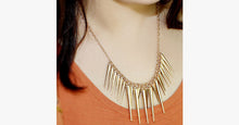 Load image into Gallery viewer, Gold Spike Statement Necklace - FREE SHIP DEALS