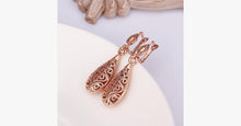 Load image into Gallery viewer, Rose Gold Plated Water Drop Earrings