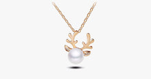 Load image into Gallery viewer, Crystal Antler Pearl Earrings &amp; Necklace Set - FREE SHIP DEALS