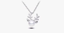 Load image into Gallery viewer, Crystal Antler Pearl Earrings &amp; Necklace Set - FREE SHIP DEALS