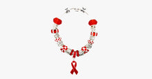 Load image into Gallery viewer, Red Ribbon Awareness Bracelet