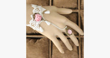 Load image into Gallery viewer, Pink Rose Ring-to-Wrist Bracelet