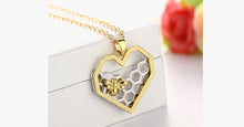Load image into Gallery viewer, Heart Bee Necklace - FREE SHIP DEALS
