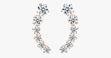 Load image into Gallery viewer, Rose Gold Star Crystal Earring