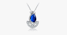 Load image into Gallery viewer, Blue Rose Flower Necklace - FREE SHIP DEALS