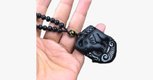 Load image into Gallery viewer, Natural Obsidian Elephant Necklace - FREE SHIP DEALS