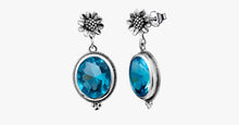 Load image into Gallery viewer, Vintage Aquamarine Flower Earring - FREE SHIP DEALS