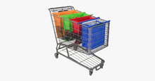 Load image into Gallery viewer, Foldable Reusable Shopping Cart Bags 4pcs