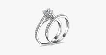 Load image into Gallery viewer, Charm Silver Crystal Couples Rings - FREE SHIP DEALS