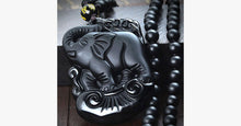 Load image into Gallery viewer, Natural Obsidian Elephant Necklace - FREE SHIP DEALS