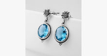 Load image into Gallery viewer, Vintage Aquamarine Flower Earring - FREE SHIP DEALS