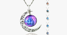 Load image into Gallery viewer, Starry Galaxy &amp; Moon Necklace