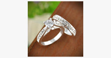Load image into Gallery viewer, Charm Silver Crystal Couples Rings - FREE SHIP DEALS
