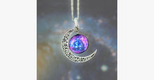 Load image into Gallery viewer, Starry Galaxy &amp; Moon Necklace