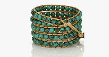 Load image into Gallery viewer, Natural Turquoise Stone Wrap Bracelet - FREE SHIP DEALS