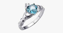 Load image into Gallery viewer, Aquamarine Heart Ring - FREE SHIP DEALS