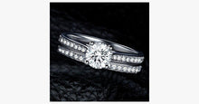 Load image into Gallery viewer, Charm Silver Crystal Couples Rings - FREE SHIP DEALS