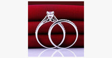 Load image into Gallery viewer, Charm Silver Crystal Couples Rings - FREE SHIP DEALS