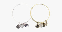 Load image into Gallery viewer, Rose Heart Charm Bangle