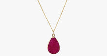 Load image into Gallery viewer, Rose Red Druzy Stone Necklace