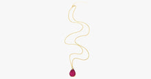 Load image into Gallery viewer, Rose Red Druzy Stone Necklace