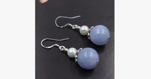 Load image into Gallery viewer, Aquamarine Pearl Drop Earring - FREE SHIP DEALS