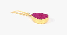 Load image into Gallery viewer, Rose Red Druzy Stone Necklace