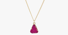 Load image into Gallery viewer, Rose Red Druzy Stone Necklace