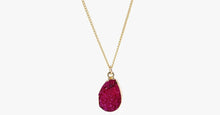 Load image into Gallery viewer, Rose Red Druzy Stone Necklace