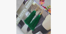 Load image into Gallery viewer, Long Fib Tassel  Earring - FREE SHIP DEALS