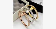 Load image into Gallery viewer, Steel Stone Wristband Bracelet