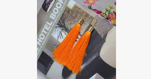 Load image into Gallery viewer, Long Fib Tassel  Earring - FREE SHIP DEALS