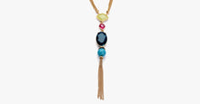 Load image into Gallery viewer, Long Multi-Colored Gem Stone Tassel Necklace - FREE SHIP DEALS