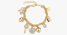 Load image into Gallery viewer, Heart Beetle Charm Bracelet - FREE SHIP DEALS