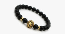 Load image into Gallery viewer, Matte Stone Lion Men's Bracelet