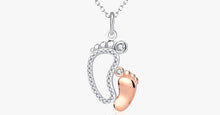 Load image into Gallery viewer, Mother-Child Feet Rose Gold Pendant - FREE SHIP DEALS