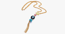 Load image into Gallery viewer, Long Multi-Colored Gem Stone Tassel Necklace - FREE SHIP DEALS