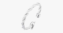 Load image into Gallery viewer, Silver Braided Cuff Bangle