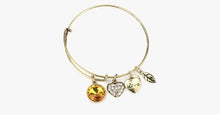 Load image into Gallery viewer, November Birthstone Charm Bangle - FREE SHIP DEALS