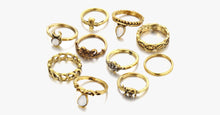 Load image into Gallery viewer, Vintage Flower Midi Rings 10pcs Set - FREE SHIP DEALS