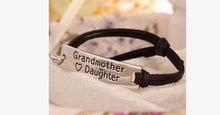 Load image into Gallery viewer, Grandmother Love Daughter Leather Strap Bracelet - FREE SHIP DEALS