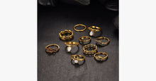Load image into Gallery viewer, Vintage Flower Midi Rings 10pcs Set - FREE SHIP DEALS