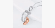 Load image into Gallery viewer, Mother-Child Feet Rose Gold Pendant - FREE SHIP DEALS
