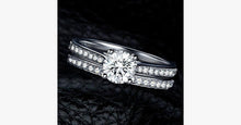Load image into Gallery viewer, Silver Crystal Ring Set