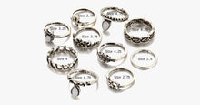 Load image into Gallery viewer, Vintage Flower Midi Rings 10pcs Set - FREE SHIP DEALS