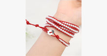 Load image into Gallery viewer, White Pearl on Red Leather - FREE SHIP DEALS